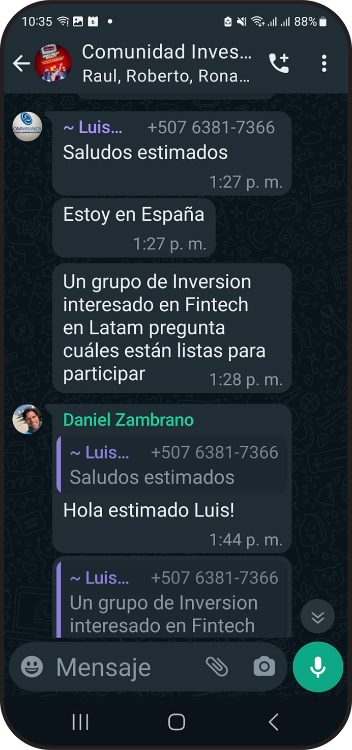 grupo de whatsapp panama startups